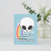 Geloof in buitenaardse wezens briefkaart (Staand voorkant)