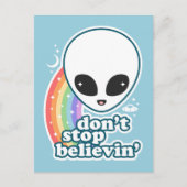 Geloof in buitenaardse wezens briefkaart (Voorkant)