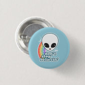 Geloof in buitenaardse wezens ronde button 3,2 cm (Voorkant /achterkant)