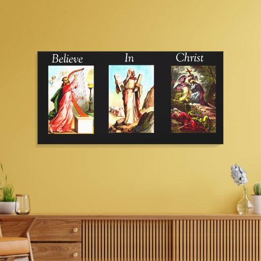 Geloof in Christus verpakt Canvas 4 (Insitu (Woonkamer))