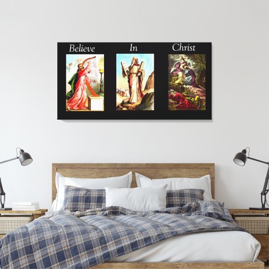 Geloof in Christus verpakt Canvas 4 (Insitu (Slaapkamer))