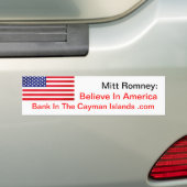 Geloof in de Amerikaanse bank op de Caymaneilanden Bumpersticker (Op auto)