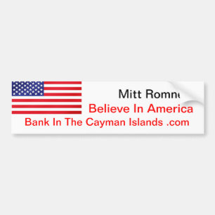 Geloof in de Amerikaanse bank op de Caymaneilanden Bumpersticker