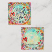 "Geloof in de beste" kaarten voor het maken van in Vierkante Visitekaartje (Voorkant / Achterkant)