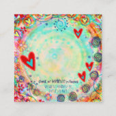 "Geloof in de beste" kaarten voor het maken van in Vierkante Visitekaartje (Achterkant)