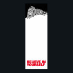 Geloof in de Black White Leopard Pop Art in jezelf Poster<br><div class="desc">Prints voor motivatie Posters - Motivatie moed / vertrouwenwekkende Pop Art Leopard Head / Portrait Digital Animal Artwork - Leopard Eyes Pop Art Afbeelding</div>