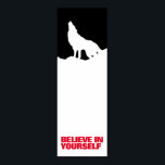Geloof in de Black White Wolf Pop Art in jezelf Poster<br><div class="desc">Prints voor motivatie Posters - Motivatie moed / vertrouwensPop Art Wolf / Digital Animal Artwork</div>