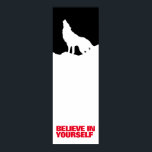 Geloof in de Black White Wolf Pop Art in jezelf Poster<br><div class="desc">Prints voor motivatie Posters - Motivatie moed / vertrouwensPop Art Wolf / Digital Animal Artwork</div>