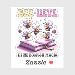 Geloof in de boekenmagie sticker
