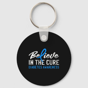 Geloof in de Cure T1D Type 1 Diabetes Bewustheid Sleutelhanger