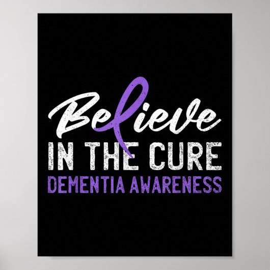 Geloof in de echte dementie, Paarse Ribb Poster (Voorkant)