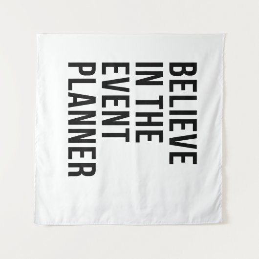 Geloof in de evenementenplanner wandkleed (Voorkant (horizontaal))