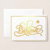 Geloof in de folie met sterren folie kaarten (Voorkant met envelop)