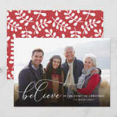 Geloof in de geest van de kerstfeestkaart feestdagenkaart (Voorkant / Achterkant)