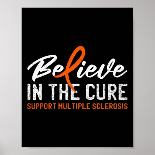 Geloof in de genezing MS Multiple Sclerose Awarene Poster (Voorkant)