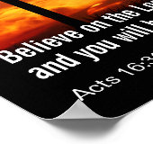 Geloof in de Heer Jezus Christus, en u zult Poster (Hoek)