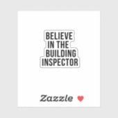 Geloof in de inspecteur van het gebouw sticker (Vel)