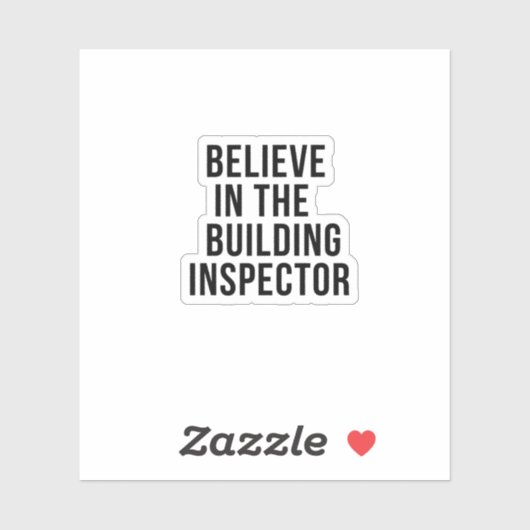 Geloof in de inspecteur van het gebouw sticker (Vel)