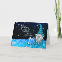 Geloof in de Kaart van de kerst van de Magic Gnome