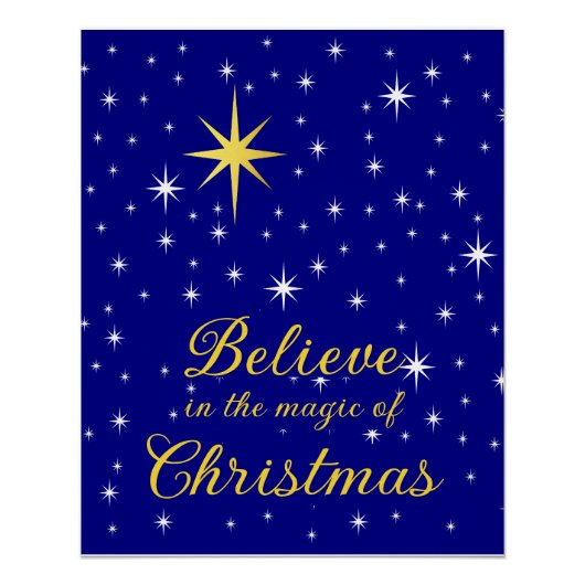 Geloof in de kerst-glanzend Poster (Voorkant)