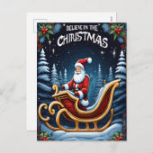 Geloof in de kerst-Magie Feestdagenkaart (Voorkant / Achterkant)