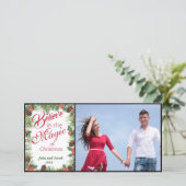 Geloof in de kerst-Magie - Foto Feestdagenkaart (Staand voorkant)