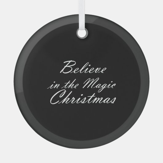 Geloof in de kerst-Magie Glas Ornament (Voorkant)