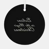 Geloof in de kerst-Magie Glas Ornament (Achterkant)