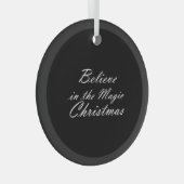 Geloof in de kerst-Magie Glas Ornament (Voorkant Rechts)