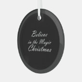 Geloof in de kerst-Magie Glas Ornament (Voorkant links)