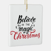 Geloof in de kerst-Magie Keramisch Ornament (Rechts)