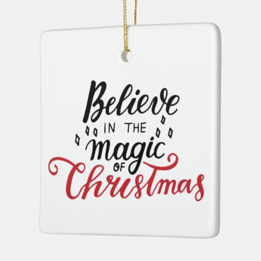 Geloof in de kerst-Magie Keramisch Ornament (Links)