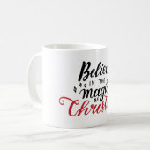 Geloof in de kerst-Magie Koffiemok (Voorkant links)