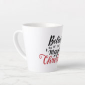 Geloof in de kerst-Magie Latte Mok (Linkerhoek)