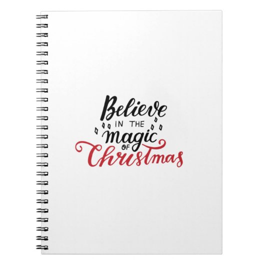 Geloof in de kerst-Magie Notitieboek (Voorkant)