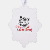 Geloof in de kerst-Magie Ornament Kaart (Links)