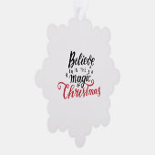 Geloof in de kerst-Magie Ornament Kaart (Rechts)