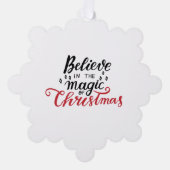 Geloof in de kerst-Magie Ornament Kaart (Voorkant)