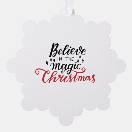 Geloof in de kerst-Magie Ornament Kaart (Voorkant)