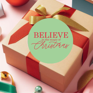 Geloof in de kerst-Magie Ronde Sticker