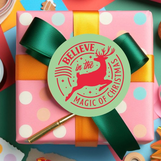 Geloof in de kerst-Magie Ronde Sticker