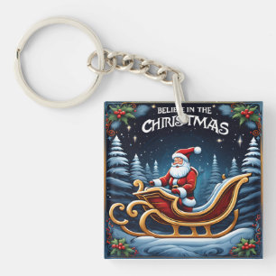 Geloof in de kerst-Magie Sleutelhanger