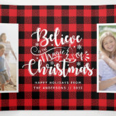 Geloof in de kerst van de Magic Photo Collage Pset Drieluik Wenskaart (Binnenkant midden)