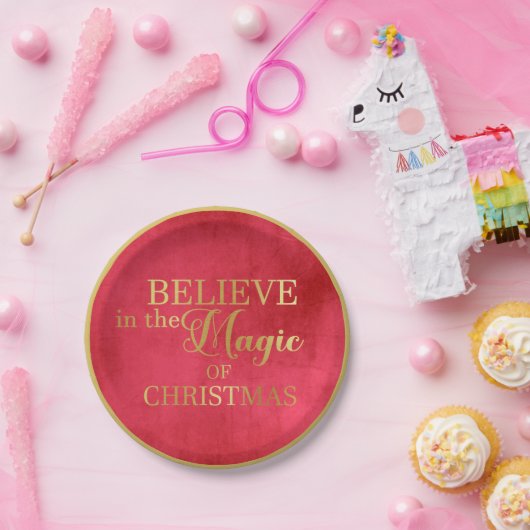 GELOOF in de kerstaeolieramp Papieren Bordje (Feest)