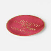 GELOOF in de kerstaeolieramp Papieren Bordje (Gekanteld)