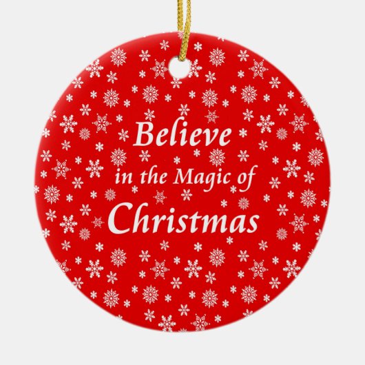 Geloof in de kerstageornament keramisch ornament (Voorkant)