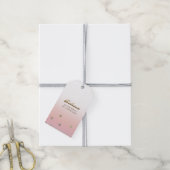 Geloof in de kerstavond. Blush Pink Gold Cadeaulabel (Met Touw)