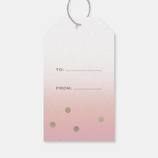 Geloof in de kerstavond. Blush Pink Gold Cadeaulabel (Achterkant)