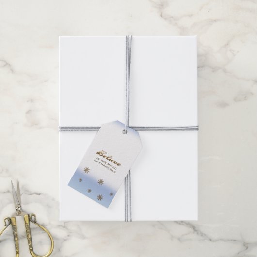 Geloof in de kerstavond. Cadeaulabels (Met Touw)