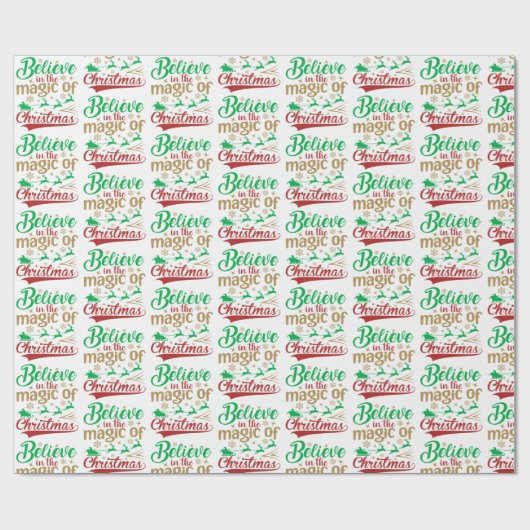 Geloof in de kerstavond cadeaupapier (Vlak)